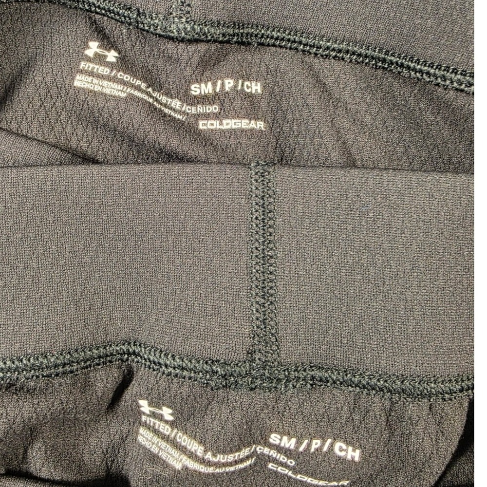 Lot of 2 Under Armour Base 2.0 ColdGear Fitted Leggings Mens Small Black - Picture 3 of 8